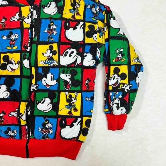 Vintage 80's Disney Mickey Mouse Unisex M 22X26 Reversible Cotton Bomber Jacket - Picture 4 of 16